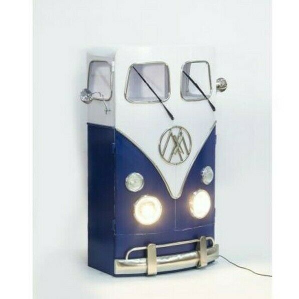 Camper Van VW Style Tall Cabinet With Lights Shelves Vintage Retro Man ...